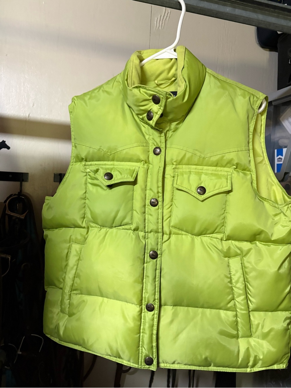 Panhandle Slim Lime Green Quilted Puffer Vest